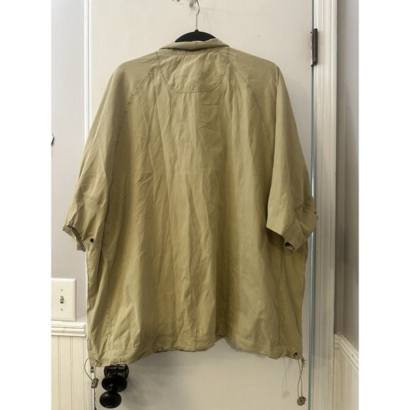 Tommy Bahama Jacket Mens XL Beige 1/4 Zip Short Sleeve Pullover Golf Adult - Picture 10 of 11